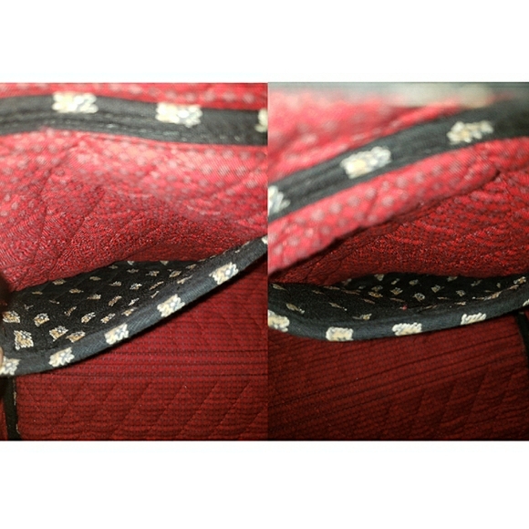 Vera Bradley Vintage Quilted Floral Retired Classic Black Shoulder Crossbody Bag - Picture 7 of 16